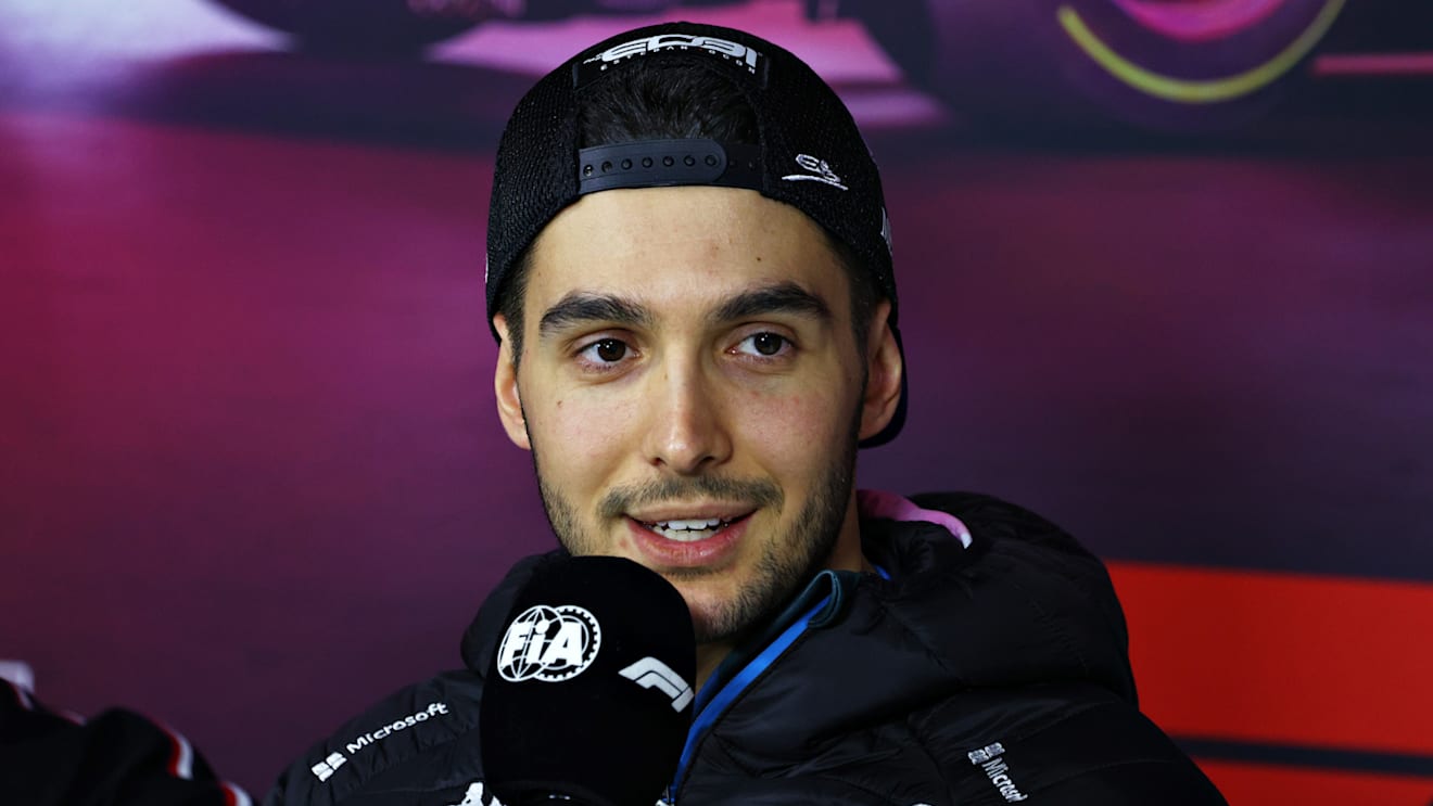 LAS VEGAS, NEVADA - NOVEMBER 20: Esteban Ocon of France and Alpine F1 attends the Drivers Press Conference during previews ahead of the F1 Grand Prix of Las Vegas at Las Vegas Strip Circuit on November 20, 2024 in Las Vegas, Nevada. (Photo by Clive Rose/Getty Images)