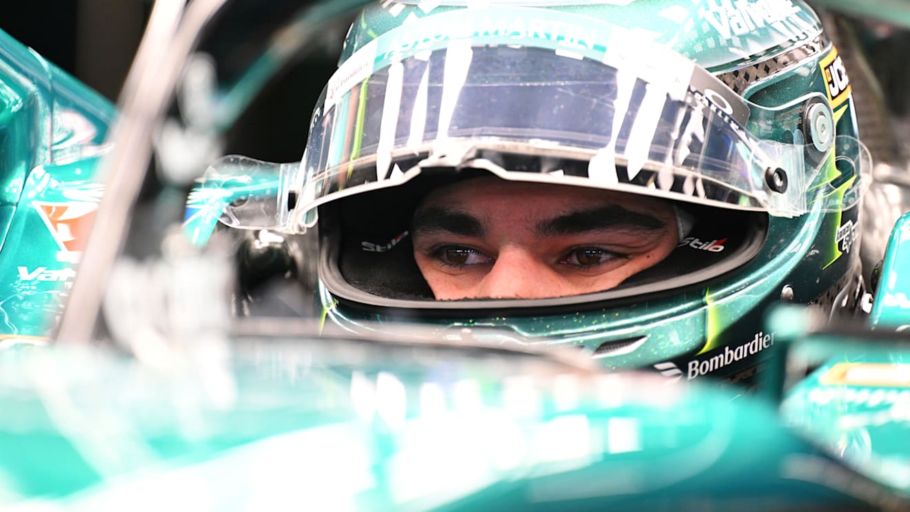 LAS VEGAS, NEVADA - NOVEMBER 21: Lance Stroll of Canada and Aston Martin F1 Team prepares to drive in the garage during practice ahead of the F1 Grand Prix of Las Vegas at Las Vegas Strip Circuit on November 21, 2024 in Las Vegas, Nevada. (Photo by Mark Sutton - Formula 1/Formula 1 via Getty Images)