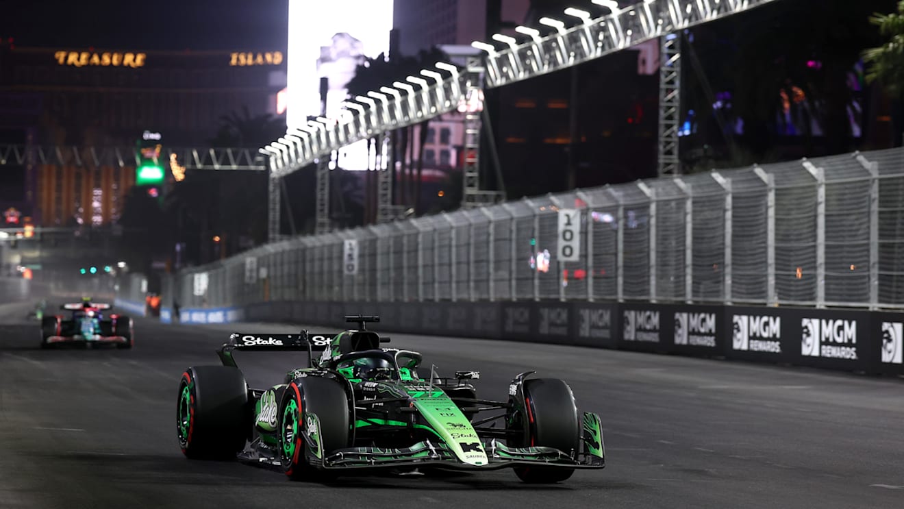 LAS VEGAS, NEVADA - NOVEMBER 22: Valtteri Bottas of Finland driving the (77) Kick Sauber C44 Ferrari on track during qualifying ahead of the F1 Grand Prix of Las Vegas at Las Vegas Strip Circuit on November 22, 2024 in Las Vegas, Nevada. (Photo by Jared C. Tilton - Formula 1/Formula 1 via Getty Images)