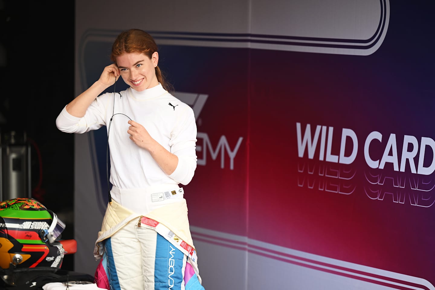 MIAMI, FLORIDA - MAY 03: Courtney Crone of United States and PREMA Racing (77) prepares to drive in