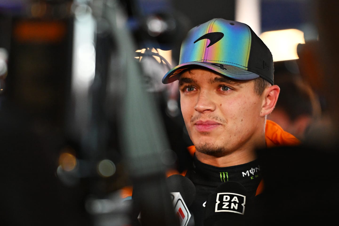 LAS VEGAS, NEVADA - NOVEMBER 22: Sixth placed qualifier Lando Norris of Great Britain and McLaren