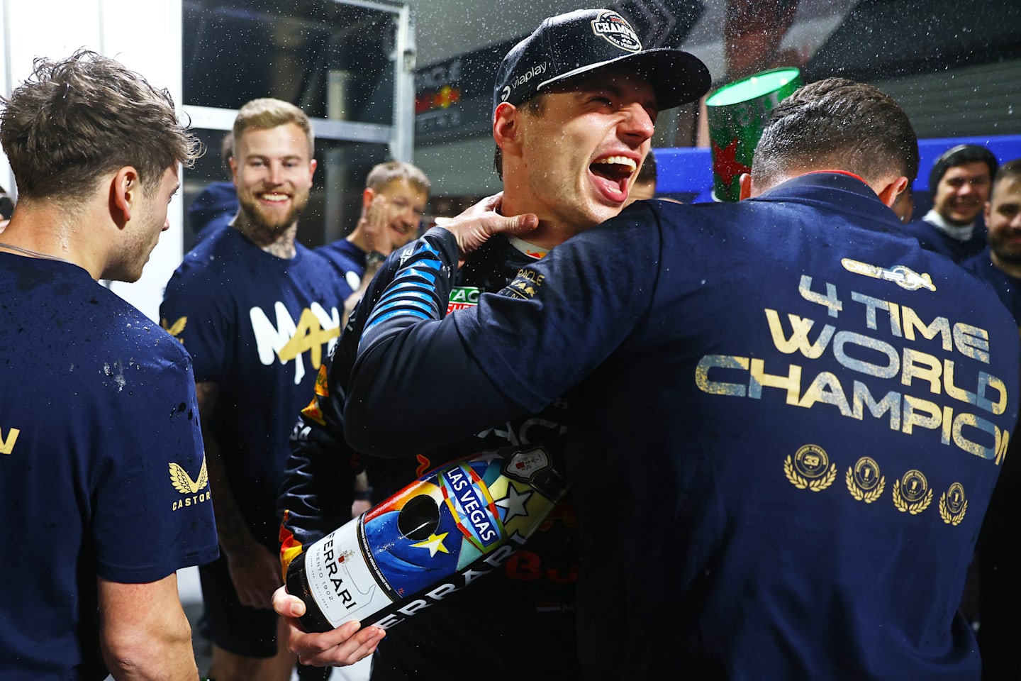 LAS VEGAS, NEVADA - NOVEMBER 23: 2024 F1 World Drivers Champion Max Verstappen of the Netherlands