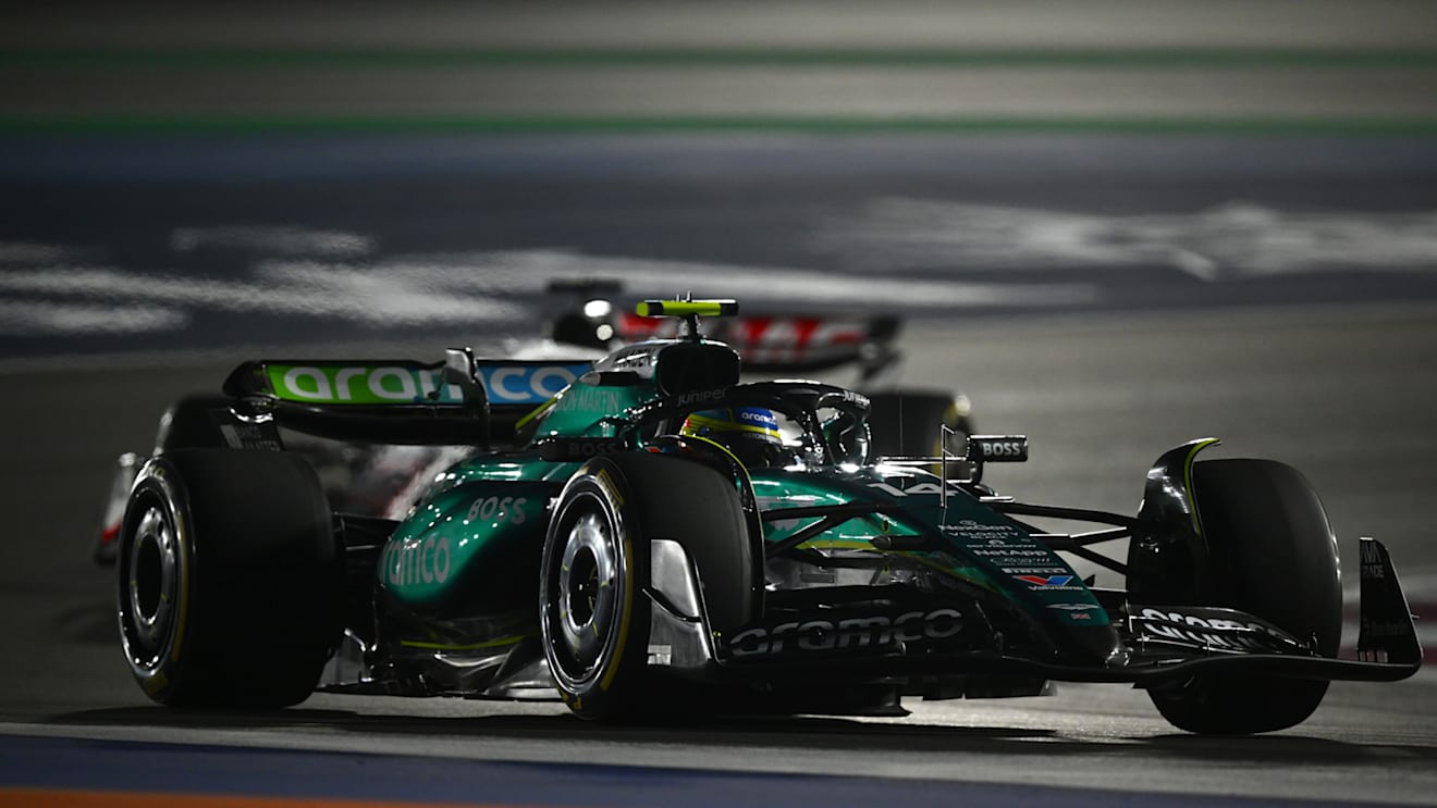 LUSAIL CITY, QATAR - NOVEMBER 30: Fernando Alonso of Spain driving the (14) Aston Martin AMR24 Mercedes on track during the Sprint ahead of the F1 Grand Prix of Qatar at Lusail International Circuit on November 30, 2024 in Lusail City, Qatar. (Photo by Clive Mason/Getty Images)