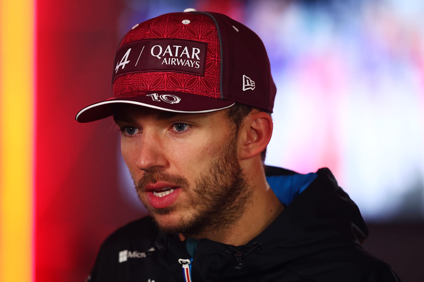 LUSAIL CITY, QATAR - DECEMBER 01: Fifth placed finisher Pierre Gasly of France and Alpine F1 talks