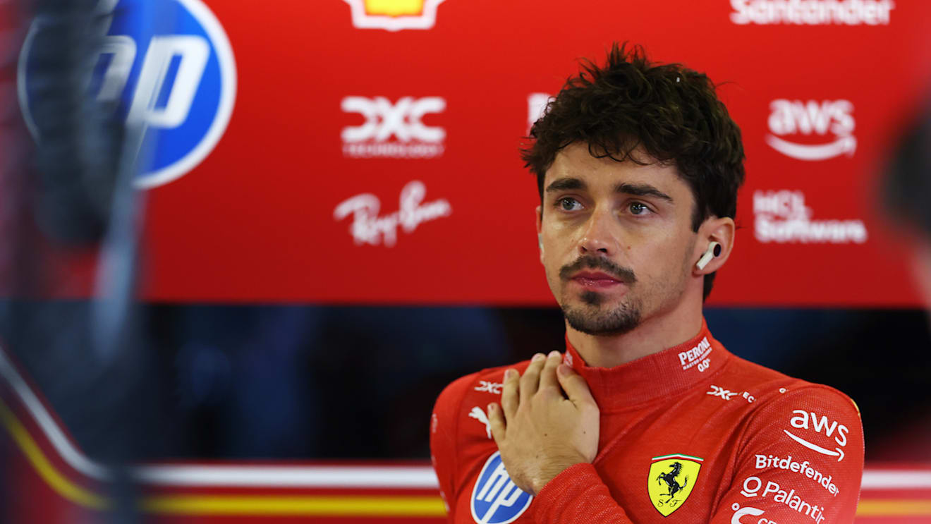 ABU DHABI, UNITED ARAB EMIRATES - DECEMBER 07: Charles Leclerc of Monaco and Ferrari prepares to drive in the garage during qualifying ahead of the F1 Grand Prix of Abu Dhabi at Yas Marina Circuit on December 07, 2024 in Abu Dhabi, United Arab Emirates. (Photo by Bryn Lennon - Formula 1/Formula 1 via Getty Images)