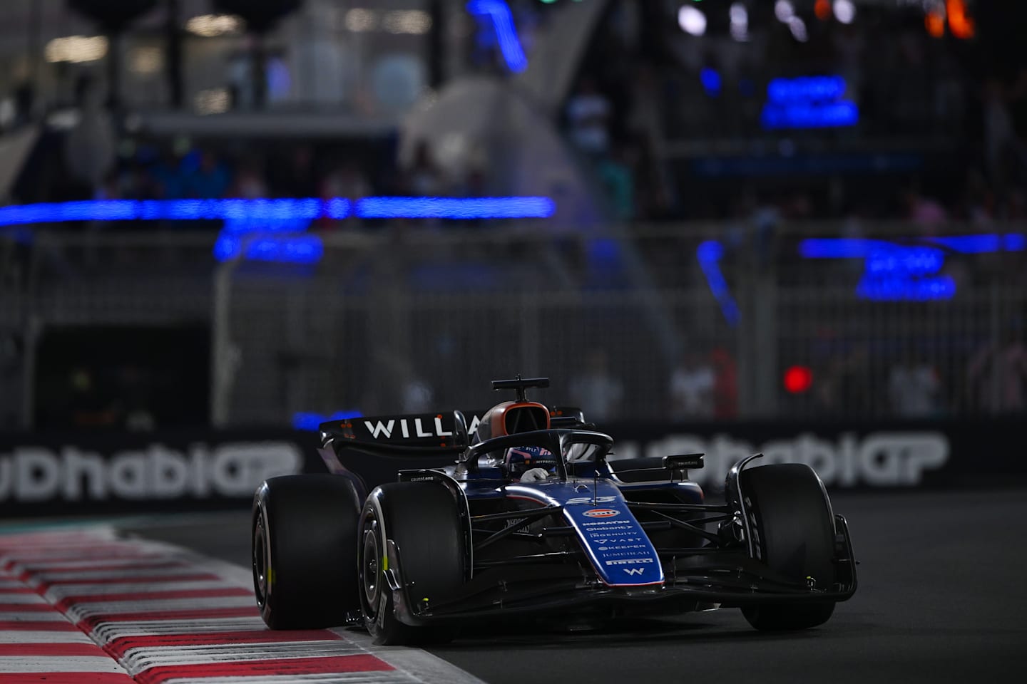 Alexander Albon of Thailand driving the (23) Williams FW46 Mercedes drives on track during the F1 Grand Prix of Abu Dhabi at Yas Marina Circuit on December 08, 2024 in Abu Dhabi, United Arab Emirates. (Photo by Rudy Carezzevoli/Getty Images)